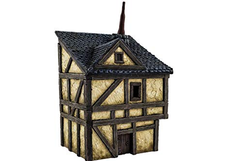 War World Gaming Fantasy Village - Casa de Ciudad - 28mm Wargaming Tabletop Medieval Miniaturas Maquetas Panorama Orografía Dioramas Colección Edificios