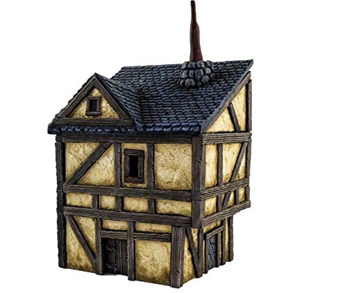 War World Gaming Fantasy Village - Casa de Ciudad - 28mm Wargaming Tabletop Medieval Miniaturas Maquetas Panorama Orografía Dioramas Colección Edificios
