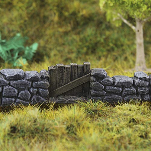 War World Gaming - Muro de Piedra Seca con Puerta Sin Pintar x 1 - Wargaming, Escenografía Miniatura, Decorado Miniatura, Paisajismo, Modelismo Wargames, Maquetas