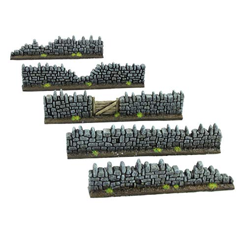 War World Gaming Muros Fantasy de Resina Dañados (Set de 5) – Wargames Gaming Valla Tablero Escenografía Diorama Miniatura Maqueta Cubierta Modelismo Miniatura Envío Seguimiento