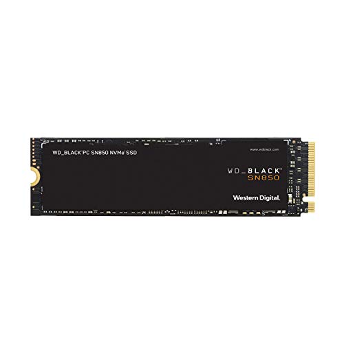 WD_BLACK SN850 de 500 GB SSD interna para juegos ; tecnología PCIe Gen. 4, velocidades de lectura de hasta 7000 MB/s, M.2 2280, 3D NAND