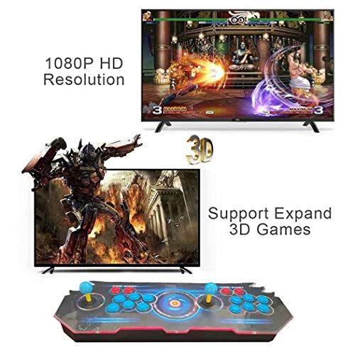 WEIFAN Consola De Juegos 3D Arcade Juegos Retro Consola De Videojuegos Key Arcade 2 Jugadores Pandoras Full HD con Joystick Soporte Hdmi Vga