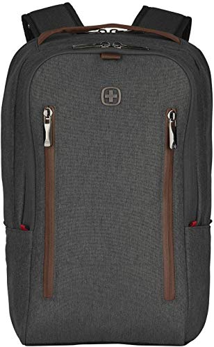 Wenger 606489 City Upgrade 16" 2 - Piece Laptop Backpack, Padded Laptop Compartment and Cross Body Bag in Grey, 15 L