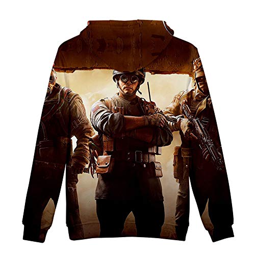 Whittie Rainbow Six Sudadera con Capucha con Capucha y Estampado 3D para Mujer,12,2XL