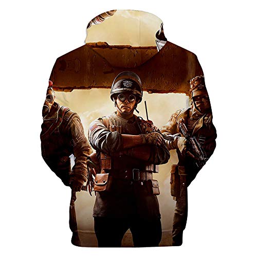 Whittie Rainbow Six Sudadera con Capucha con Capucha y Estampado 3D para Mujer,12,2XL