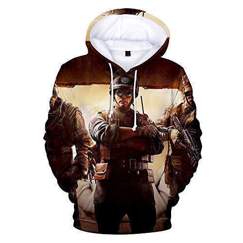 Whittie Rainbow Six Sudadera con Capucha con Capucha y Estampado 3D para Mujer,12,2XL