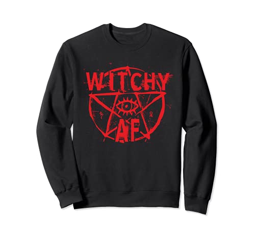 Witchy AF Spooky Halloween for Women Witch Star Pentagram Sudadera
