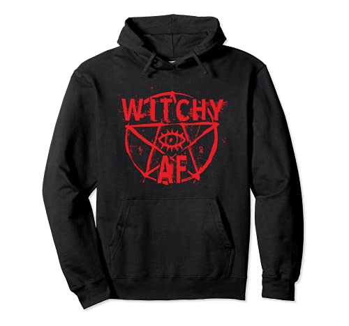 Witchy AF Spooky Halloween for Women Witch Star Pentagram Sudadera con Capucha