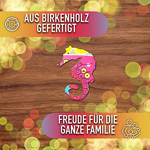 Woody Puzzles® Delfin Jigsaw - Puzzle de madera para adultos y niños, 285 piezas, tamaño XL, 40,30 x 35,7 cm