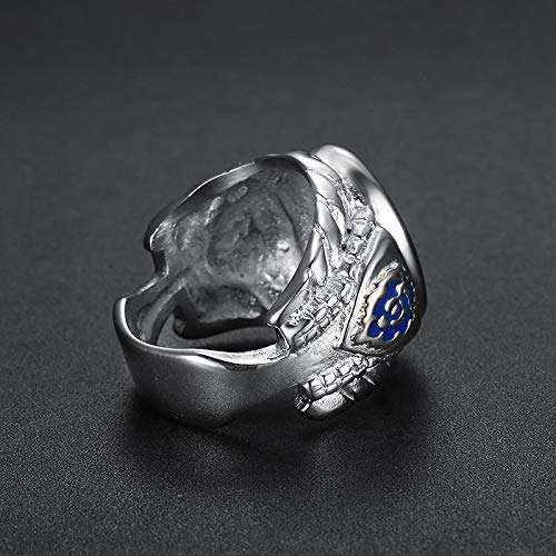 World of Warcraft Alliance - Anillo de acero de titanio para fanáticos de Wow, talla 7-15, Metal,