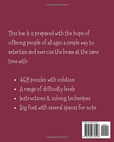 Wow! 468 Pleasing Classic Sudoku Puzzles Volume 5: A Marvellous Treasury of Logic Games, with Instructions and Answers, from Easy to Advanced, to Exercise your Mind, to Boost your Brain