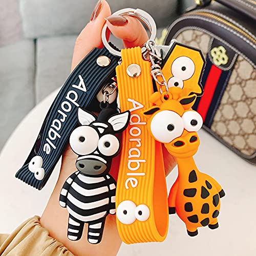 WRVCSS Bags, keychains, eye-catching zebra car keychains, car bag pendants, student keychain pendants, gifts for friends
