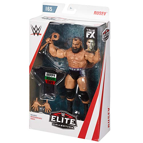 WWE Elite Figura de acción Luchador Rusev™, Juguetes niños +8 años (Mattel GCL28)