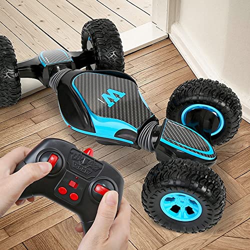 WYKDDM Coche De Control Remoto Anti-caída Y Anti-colisión A Escala 1/10 12KM / H Vehículo RC De Deriva De Alta Velocidad 4WD Bigfoot Monster Climbing RC Truck One Key Deformation Stunt Toy Buggy