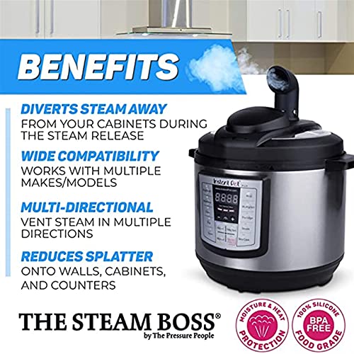 WZRY Válvula de liberación de Vapor, 2 Paquete Silicone Steam Sarteer Diverter Power Puss Puss Purphone Vapor para Todos los tamaños de Cuarto de galón