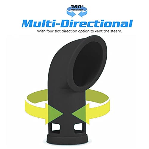 WZRY Válvula de liberación de Vapor, 2 Paquete Silicone Steam Sarteer Diverter Power Puss Puss Purphone Vapor para Todos los tamaños de Cuarto de galón