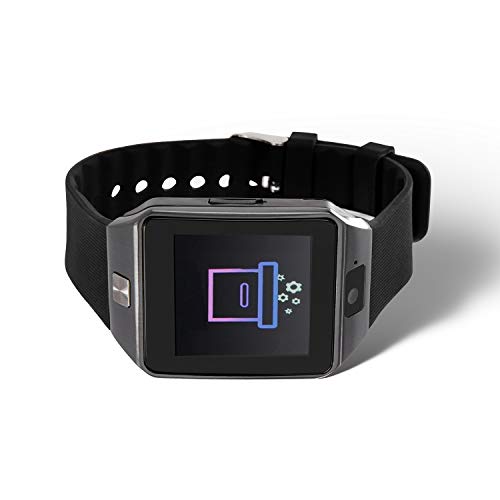 X-WATCH 54024 X30W Smartwatch con Tarjeta SIM y cámara, Color Negro y Cromo, Compatible con iOS y Android