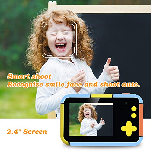 XDDIAS Cámara de Fotos para Niños, Infantil Cámara Digital con 32GB Tarjeta de Memoria y Pantalla de 2.4 Pulgadas, Videocámaras Juguetes para Niñas Cumpleaños Regalo (Naranja)