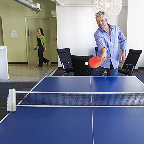 XDDIAS Red de Tenis de Mesa, Repuesto Portátil Retráctil Table Tennis Net - Ping Pong Net para Entrenamiento Abrazaderas, Longitud ajustable 200 (max) x 14.5cm