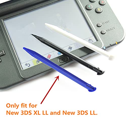 XHBTS 3 piezas de plástico de repuesto para pantalla táctil, compatible con Nintendo New 3DS XL, nuevo 3DS LL (negro)