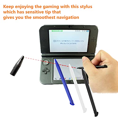 XHBTS 3 piezas de plástico de repuesto para pantalla táctil, compatible con Nintendo New 3DS XL, nuevo 3DS LL (negro)