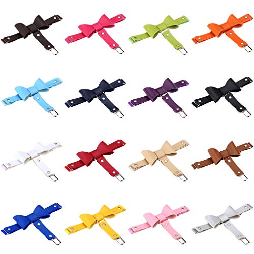 Xiang Ru 1 pieza Bowtie ajustable arnés de pierna cinturón de liga medias Suspender con Duck-Mouth Clips para las mujeres Rosa rosa Talla única