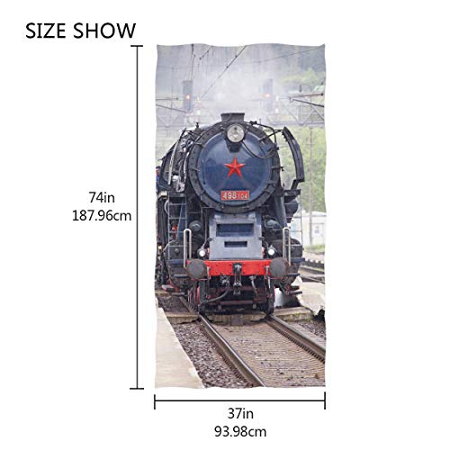 XiangHeFu Ducha Ultra Suave de Lujo Vintage Steam Train Gift Toalla de baño Multiusos de Mano Altamente Absorbente