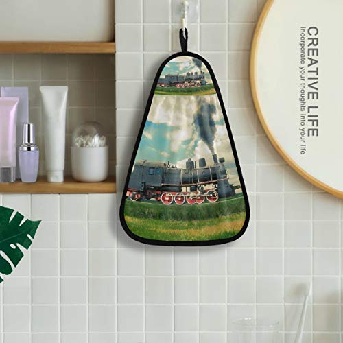 XiangHeFu Toalla de baño Multiusos de Lujo Ultra Suave de Alta absorción Toalla de baño Presente Sunset Classic Old Steam Train