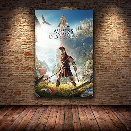 xiangpiaopiao Los Carteles del Juego De Assassin'S Creed Odyssey Decoran El Mar Pósteres E Impresiones Artísticos En Lienzo 40X50Cm -Hz775