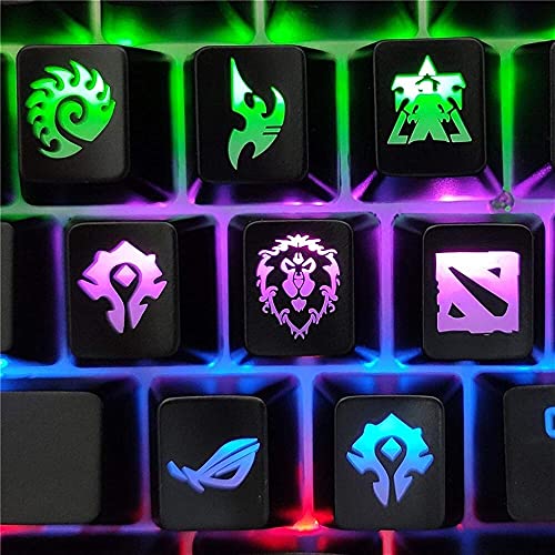 XINYUDAGE KeyCaps de Juego de Bricolaje Botón de Llavero mecánico del Teclado para World of Warcraft Dota Starcraft Key Caps Game KeyCap Mercy ABS Cap (Color: No7) Iteration
