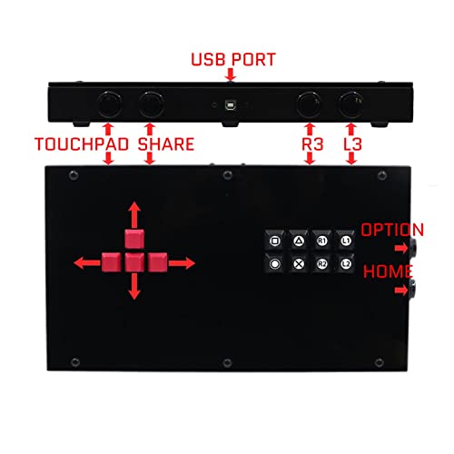 XKJ HK F5-PS Clavo mecánico Completo Arcade Lucha Juego de Joystick PS4 / PS3 / PC por Cable USB Ultrafino Juego