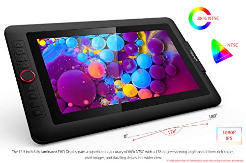 XP-PEN Artist 13.3 Pro Tableta de Dibujo Pantalla Digital Portátil de 13.3 Pulgadas con Lápiz sin Batería para Diseño de Arte
