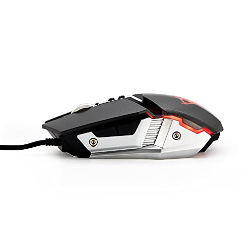 Yeyian Ratón Gaming Sabre ,ergonómico, led, óptico, con Cable y Botones Varios, para Gamer (MO1003)