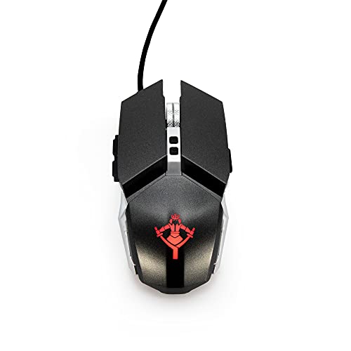 Yeyian Ratón Gaming Sabre ,ergonómico, led, óptico, con Cable y Botones Varios, para Gamer (MO1003)