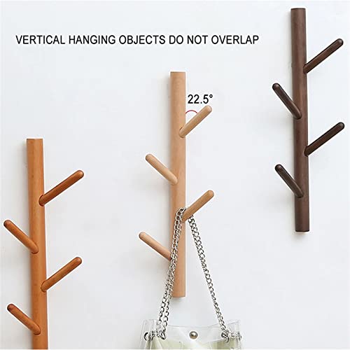 YIFEI2013-SHOP Perchero Pared Handcraft Tree Branch Coat Hanger Wooden Keys Rack Wall Colgando Ropa Almacenamiento Hat Organizer Hook Decoration Creative Ganchos de Perchero (Color : C)