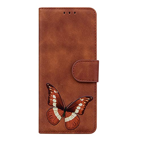 YKTO Bookstyle Cartera para Motorola Moto G9 Play/E7 Plus Billetera Soporte Abatible Funda Mariposa Apto Piel Folio Cuero PU Case Interior TPU Ranura Tarjeta para Motorola Moto G9 Play/E7 Plus-Marrón