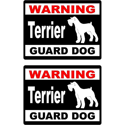 Ylzh 15x11.5cm 2x Dibujos animados ADVERTENCIA TERRARER GUARDE DOCER DIVERSIÓN DE LOS DESCRIPTOS RETRO-REFLICALES DE LA VENTA DE LA VENTANA DE COCHE