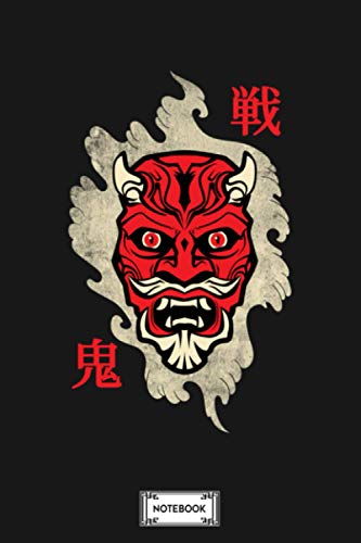 Yokai Demon Mask Japan Japanese Culture Notebook: Journal, Planner, Diary, Matte Finish Cover, 6x9 120 Pages, Lined College Ruled Paper