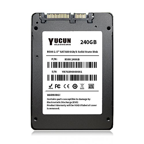 YUCUN 2.5 Pulgadas SATA III Disco Duro sólido Interno de Estado sólido 240GB SSD