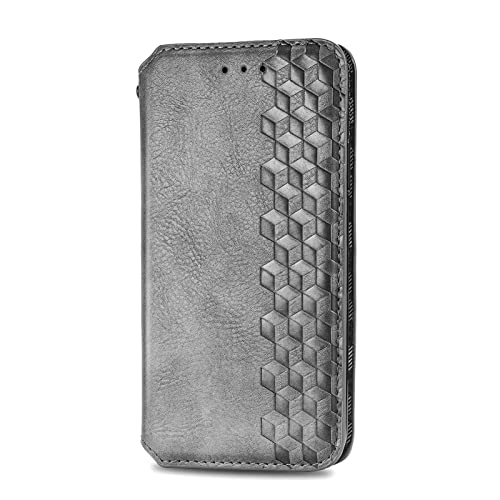 YukeTop Funda para Honor Play4, Carcasa de Billetera de Cuero PU de Primera Calidad, Ranuras para Tarjetas, Fundas Case para Honor Play4.(Gris)