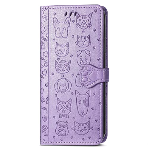 YukeTop Funda para Honor Play4, Carcasa de Billetera de Cuero PU de Primera Calidad, Ranuras para Tarjetas, Fundas Case para Honor Play4.(Púrpura)