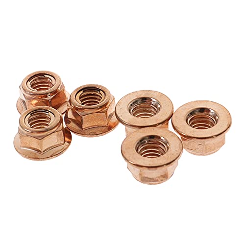 YUMONG Boutique Aizhen Tuerca de Escape de 50 Piezas M8 SW 13 Tuerca de Cobre Tuerca de Escape Codo de Codo Ajuste for Piezas de automóviles