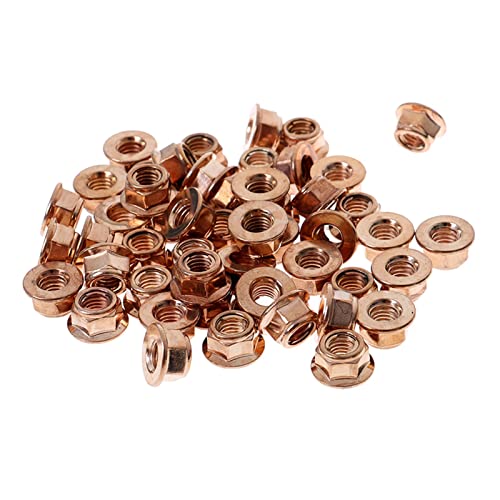 YUMONG Boutique Aizhen Tuerca de Escape de 50 Piezas M8 SW 13 Tuerca de Cobre Tuerca de Escape Codo de Codo Ajuste for Piezas de automóviles
