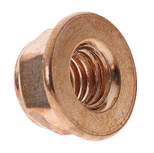 YUMONG Boutique Aizhen Tuerca de Escape de 50 Piezas M8 SW 13 Tuerca de Cobre Tuerca de Escape Codo de Codo Ajuste for Piezas de automóviles
