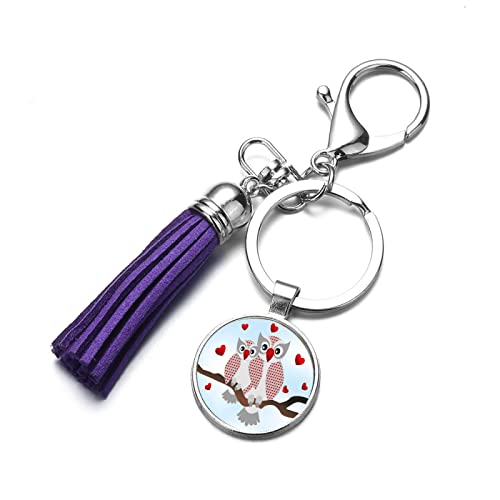 YYHMKB Anime joyería búho tiempo gema colgante borla llavero aleación coche colgante regalo