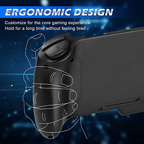 Zacro Controller for N-Switch, Dual Motor Vibration Switch Controller Six-axis Gravity Sensor, Comfortable & Ergonomic Design NS Non-slip In-line Hand Grip Joy-Con Replacement for Male Hand Shape