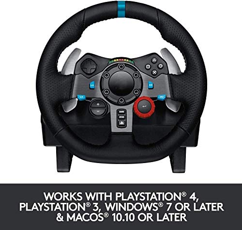 ZBBN Juego de Volante para PC Volante, Volante de Carreras, Volante de Carreras Driving Force y Pedales (para PS4/PS3 y PC)