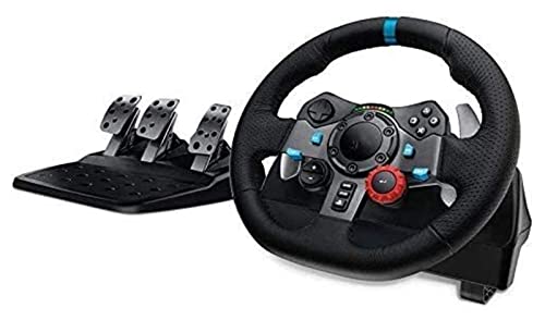 ZBBN Juego de Volante para PC Volante, Volante de Carreras, Volante de Carreras Driving Force y Pedales (para PS4/PS3 y PC)