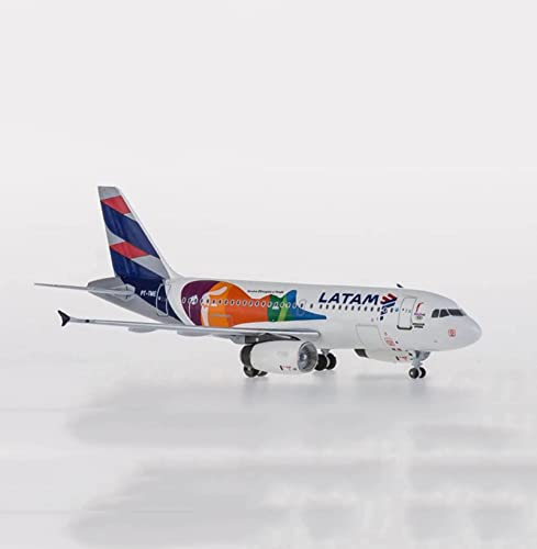 ZCYXQR Avión de pasajeros Airbus A319 de Escala 1/400, Modelo de aleación de los Juegos Olímpicos de Río LATAM, Juguetes para Adultos y Regalo, 8,5 cm x 9 cm