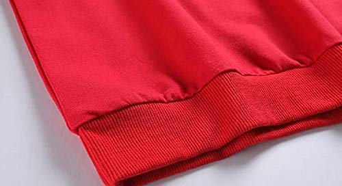 zhaojiexiaodian Chicos Unisex Impresión 3D Pullover Niño Jogging Sudaderas Sudaderas Chándal Ropa Deportiva Jumper Hip Hop Streetwear Tops con Capucha (Rojo, 140)